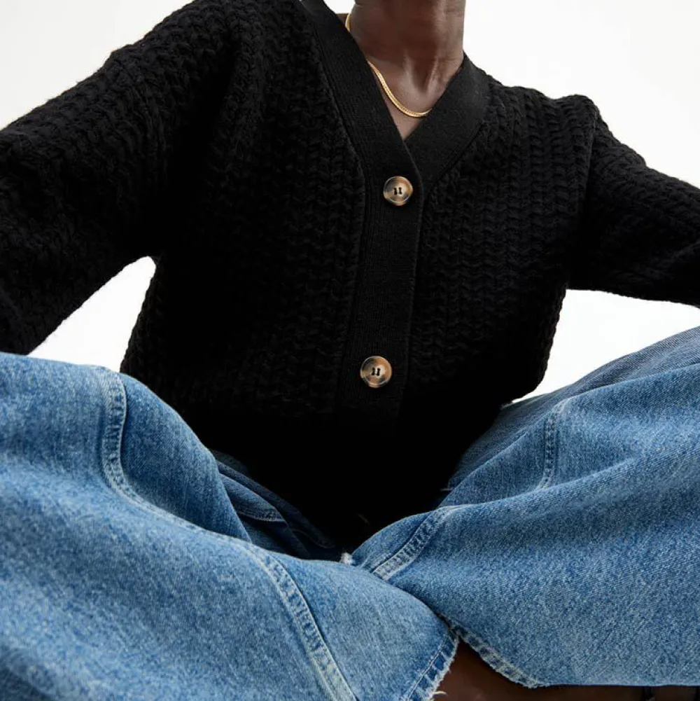 Cardigan Med Struktur Overdeler|Gensere