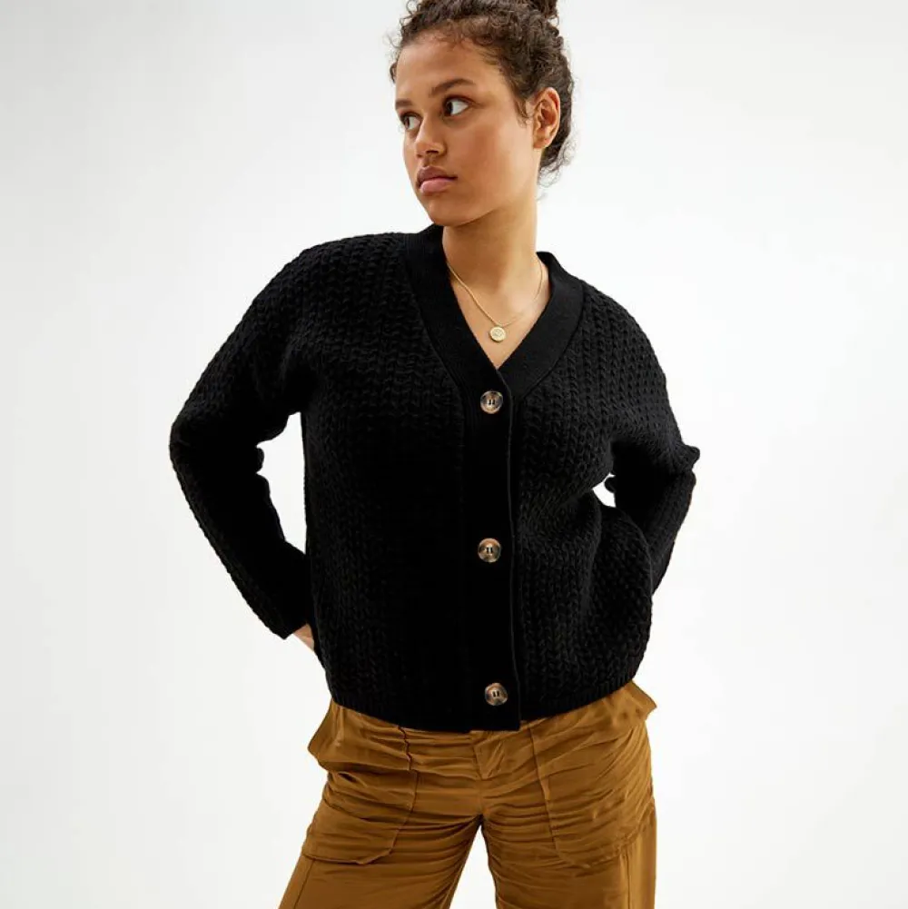 Cardigan Med Struktur Overdeler|Gensere