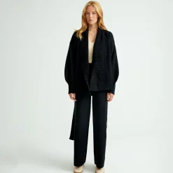 Outlet Oversized Cardigan Merinoull Overdeler|Sommerull