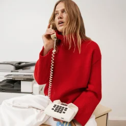 Online Oversized Høyhalset Genser Med Avtagbar Hals Overdeler|Loungewear