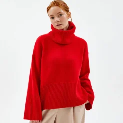 Online Oversized Høyhalset Genser Med Avtagbar Hals Overdeler|Loungewear