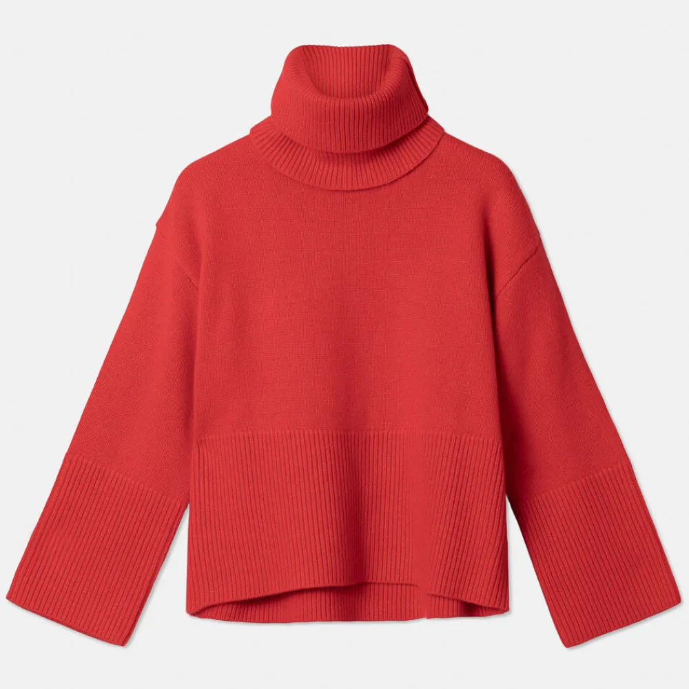 Online Oversized Høyhalset Genser Med Avtagbar Hals Overdeler|Loungewear