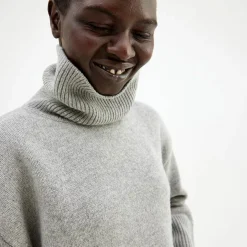 Outlet Oversized Høyhalset Strikkegenser Overdeler|Gensere