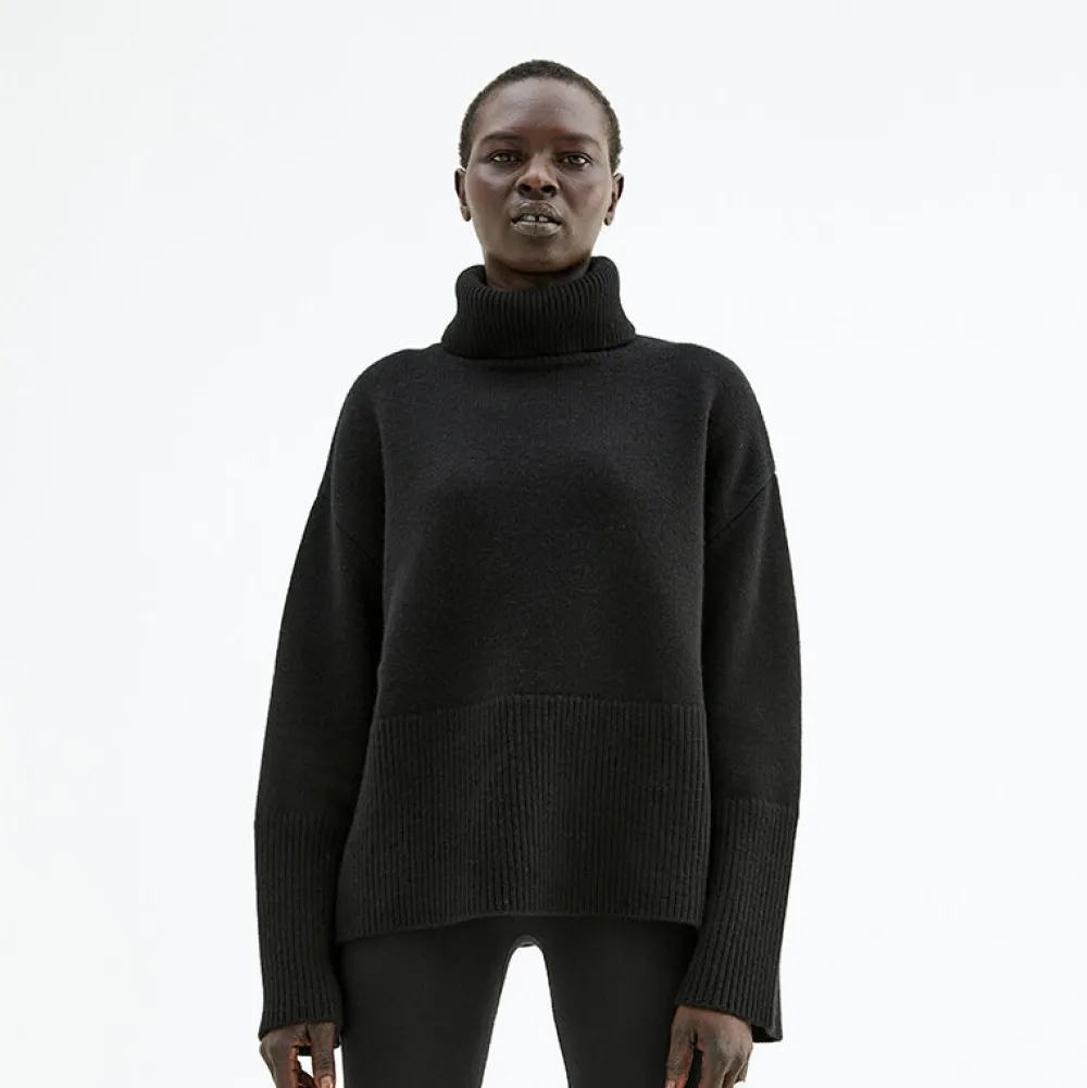 Discount Oversized Høyhalset Strikkegenser Gensere|Overdeler