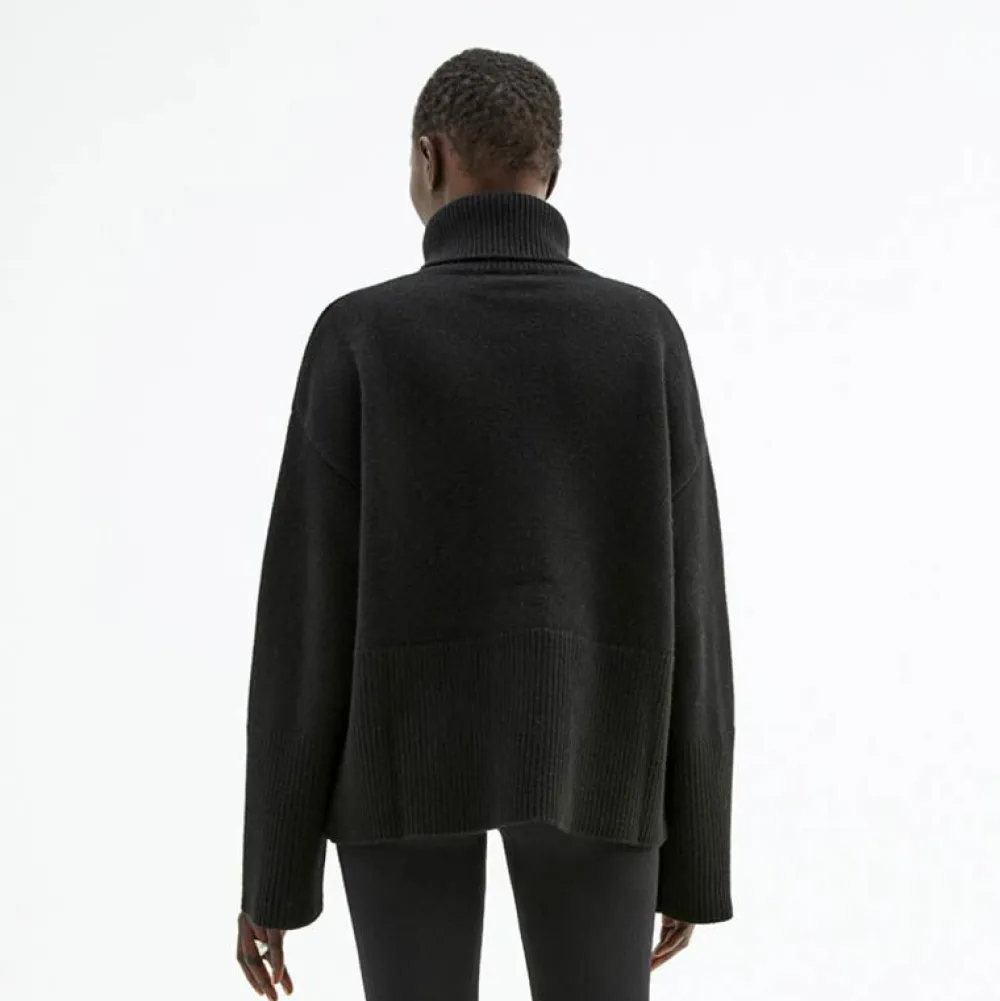Discount Oversized Høyhalset Strikkegenser Gensere|Overdeler