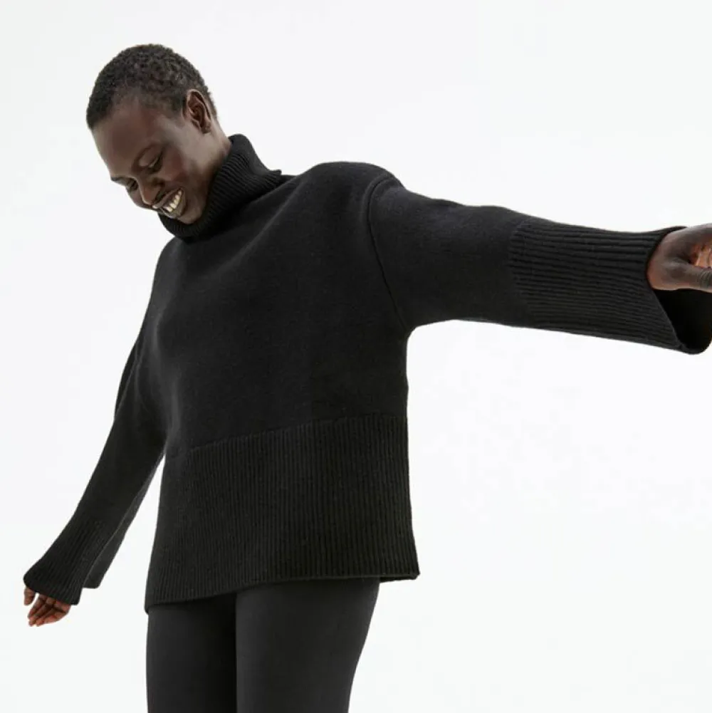 Discount Oversized Høyhalset Strikkegenser Gensere|Overdeler