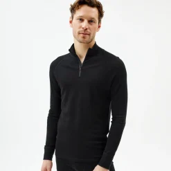 New Ulltrøye Herre Merinoull Zip Ullundertøy